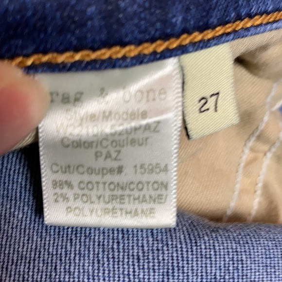 Rag & Bone Stevie Tied Hem Skinny Jean Size 27 - Picture 6 of 7